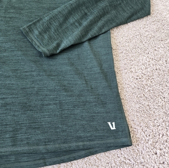 Vuori Men's Ease Performance Half Zip Long Sleeve Top Dark Green Color size XL - Picture 11 of 16